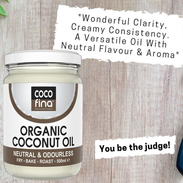 Cocofina Organic Coconut Oil Glass Jar - Image 2