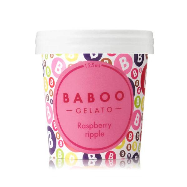 Baboo Raspberry Ripple Gelato Mini Tub