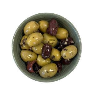 Edesia Garlic and Basil Mixed Pitted Olives