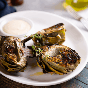 Artichokes Char Roasted